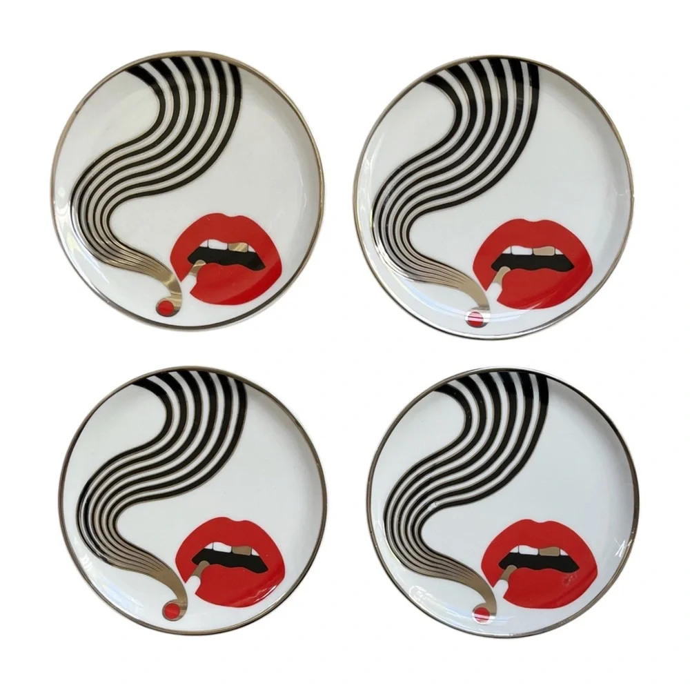 RARE Higher Standards X Jonathan Adler Ltd Edition Smolder Coasters, Set of 4